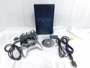 T510★PS2 本体 SONY コントローラー 2点 PlayStation2 プレステ 黒系 計３点★送料690円〜