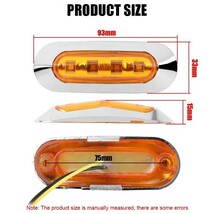 【10個セット】12V 24V 高輝度 トラック LED サイドマーカー アンバー 10個 メッキ インナーチューブ 12V 24V ランプ マルチライト _画像4