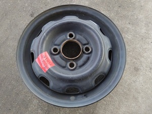 【中古品】スバル　サンバー　純正スチールホイール　1本　12×3.5ｊ　100-4+45　ハブ60ｍｍ（実測）