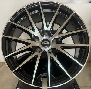 【展示品4本セット】☆SCHNEIDER SQ27☆　18×8.0Ｊ　114.3-5H　インセット42　ハブ径73mm　人気のブラックポリッシュ　