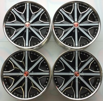 【中古】エムズスピードＪＪダークエナジー 19×8.0Ｊ114.3/120-5H+45ハブ径73ｍｍ　セダンやミニバンに！_画像1