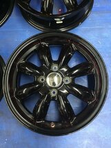 【中古】★ララパーム　カップ★カラー　ブラック＆レッドクリア★15×4.5　100-4+45　ハブ径67mm★軽自動車用4本セット_画像2