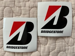 当時物★BRIDGESTONE/ブリヂストン ステッカー 2枚セット 6cm×6cm レトロ ビンテージ