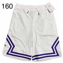 U554 未使用 ジョーダン JORDAN NIKE ナイキ キッズ 子供服 ハーフパンツ XLサイズ 160cm 女の子 男の子 ホワイト×パープル　_画像1