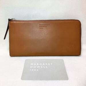 W218 未使用 マーガレットハウエルアイデア MARGARET HOWELL idea L字ファスナー 長財布 財布 薄型 レディース 本革 MHLW0CT3