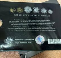 2011 Six Coin Uncirculated Set コイン セット　Royal Australian Mint six coin オーストラリア　硬貨　コレクション　未開封_画像5