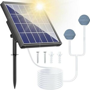 ソーラーポンプ ソーラー エアーレーション エアーポンプ 電源不要 屋外使用可能 水槽ポンプ 池ポンプ