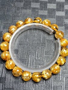 即決 0111k737 最高級！！極上美品★【黄金タイチンルチル】★ブレス 10-11mm（新品）