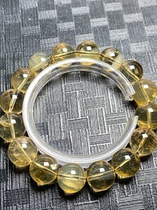 即決 0112k930 天然美品★【45Aブルーエンジェルラダー・イン・シトリン】★ブレス 13-14mm（新品）