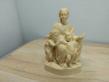 当時物 陶器の置物 オブジェ　Madonna del cardellino　ヒワの聖母 ラファエロ　Raffaello Santi　ジャンク　聖母マリアと2人の幼児 　U_画像1