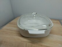 当時物　ヴィンテージ パイレックス CORNING WARE パイロセラム 両手鍋 耐熱ガラス蓋 未使用保管品　インテリア　キッチン　食器_画像2