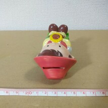 千葉銀行 ちばぎん ひまわりちゃん ソフビ貯金箱 高さ約8㎝ 未チェック 詳細不明 ジャンク扱い _画像5