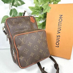 1円 LOUIS VUITTON ルイヴィトン ショルダー 斜めがけバッグ モノグラム ミニアマゾン M45238ミニバッグ 正規品