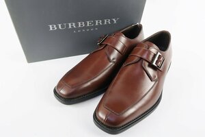 【新品同様・未使用】BURBERRY バーバリー 革靴 ビジネスシューズ サイズ25㎝ ブラウン【QB68】