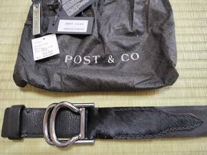 紳士　メンズベルト　POST&CO　ポスト＆コー　ベルト　イタリア製　美品　黒