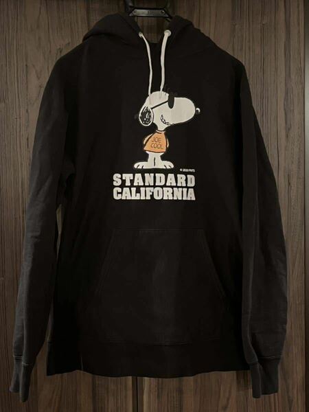 STANDARD CALIFORNIA スタンダードカリフォルニア スウェットパーカー スヌーピー ブラック メンズL