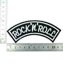 ★新品 ロックンロール rock'n'roll ロック ブラック 音楽 MUSIC ワッペン アイロン 簡単貼り付け アップリケ 刺繍_画像2