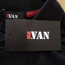 未使用品 ミスターヴァン MR.VAN ポロシャツ 長袖 ブラック M 刺繍 タグ付き_画像2