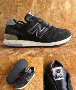 27.5cm USA製 M1400BKS ニューバランス New Balance US9.5 レザー アメリカ製 M991 M992 MR993 M1300 復刻モデル BLACK ブラック　黒