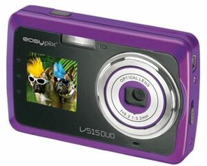 Easypix V515 Duo パープル 自分撮り可能