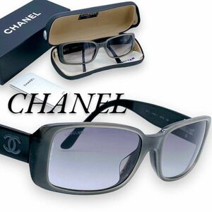 【1円 〜】CHANEL シャネル サングラス 箱付 ケース タグ カメリア ココマーク ココ マトラッセ 黒 ブラック 5111 c84511 55 16 135 メガネ