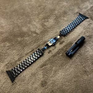 最高傑作 Titanium Band アップルウォッチ チタン バンド Ultra/49/45/44/42mm チタニウム ベルト Apple Watch ブラック