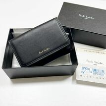 新品箱付き ポールスミス 財布 三つ折り コンパクト 黒 09310/401EF_画像1