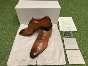 【未使用品】Santoni サントーニ ストレートチップ B40A/GEORGE/マッケイ/LTBR/06365 UK6.5 25.5cm相当 