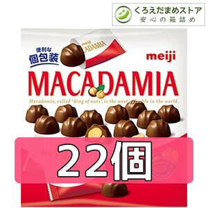 【箱詰・スピード発送】明治 マカダミアナッツチョコレート 22個 (1袋) ダンボール箱梱包 送料無料 くろえだまめ MC 