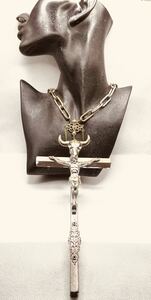 Jean-Paul GAULTIER vintage Collection sample BUFFALO cross necklace