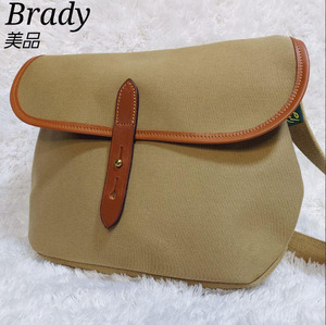 【美品】Brady ショルダーバッグ キャメル キャンバス×レザー 英国