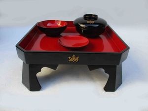 # delivery festival . serving tray house .# natural tree weaning ceremony Okuizome lacquer paint N4389#