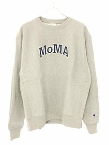 Champion × MoMA Design チャンピオン × モマ デザインストア REVERSE WEAVE スウェットトレーナー グレー XXL IT9CMZL1NZFK