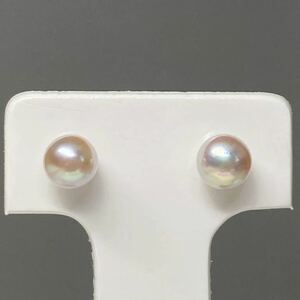 【絶品カラー 5.5mm】K18 天然 あこや真珠 照り艶抜群 0.8グラム 直結ピアス アコヤパール アコヤ真珠 pearl jewelry 