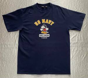 US NAVY × ミッキーマウス　Tシャツ　 XL　ミッキー　USN フロリダ州 FLORIDA 海軍 米軍 アメリカ軍