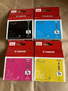 Canon純正インクカートリッジ「BCI-7e M・Y・C・BK」各1本、計4本未使用新品