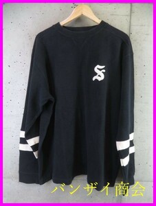 9120s5◆90sヴィンテージ◆STUSSY ステューシー ワッペン付 スエットトレーナー L/カットソー/パーカー/ジャケット/シャツ/オールド/古着