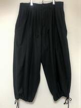 20AW Yohji Yamamoto POUR HOMME /ヨウジヤマモト プールオム /WOOL/NYLON BALLOON PANTS /バルーンパンツ/黒/2_画像2