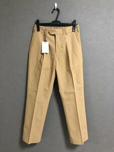 定価31900円 新品 HELKA TROUSERS-8CC 1タック リブ ワイド トラウザー スラックス パンツ HELKA-10 ヘルカ M L.BROWN