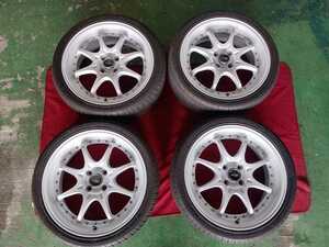 BMS CORE 17x7J +40 4H100 Φ67.1 アルミホイール LEAO P88 205/40R17 レオンタイヤ 検索 ドリフト 