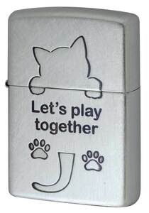 Zippo ジッポライター CAT Series Let's play together キャットシリーズ 一緒に遊ぼう 銀メッキ 2UDSI-CAT メール便可