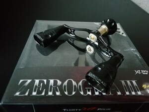 美品 ZEROGRAIII カスタムダブルハンドル ゼロクラIII DAIWA ダイワ用 ブラックxシャンパンゴールド