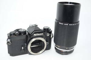 【外観並級】Nikon FM ブラック / Ai-S SERIES E Zoom 70-210mm F4　#t12901