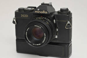 【外観特上級】minolta XD ブラック / MINOLTA MD ROKKOR 50mm F1.7　#t10553