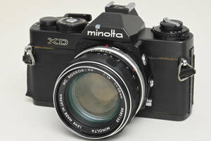 【外観特上級】MINOLTA XD ブラック / MC ROKKOR-PF 58mm f1.4 　#t12160