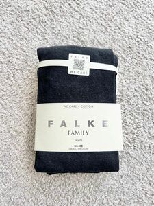 新品 FALKE FAMILY ファルケ コットンタイツ チャコール Bshop