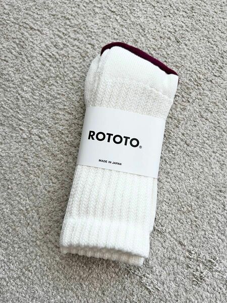 ROTOTO LOOSE PILE CREW SOCKS ルーズ ソックス 靴下 ロトト ホワイト