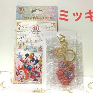 【新品未使用】ディズニーランド40周年グランドフィナーレ キーチェーン ミッキー