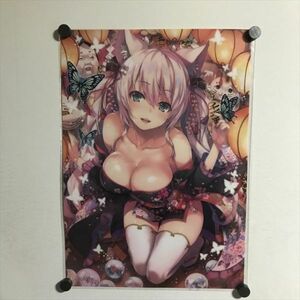 X2781 ◆未開封品 トモセシュンサク　箱入り娘 絵師100人展 08 A3サイズ クリアポスター