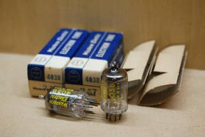  vacuum tube Western Electric 403B Square Getter same lot in Original Box NOS pair (2pcs.)